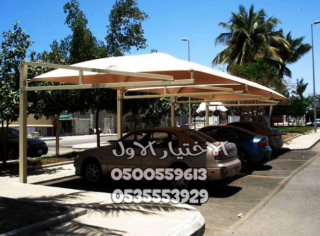 مظلاتي وسواتر التخصصي - تركيب معرض مظلات مواقف سيارات مودرن - صور مشاريع هناجر مستودعات