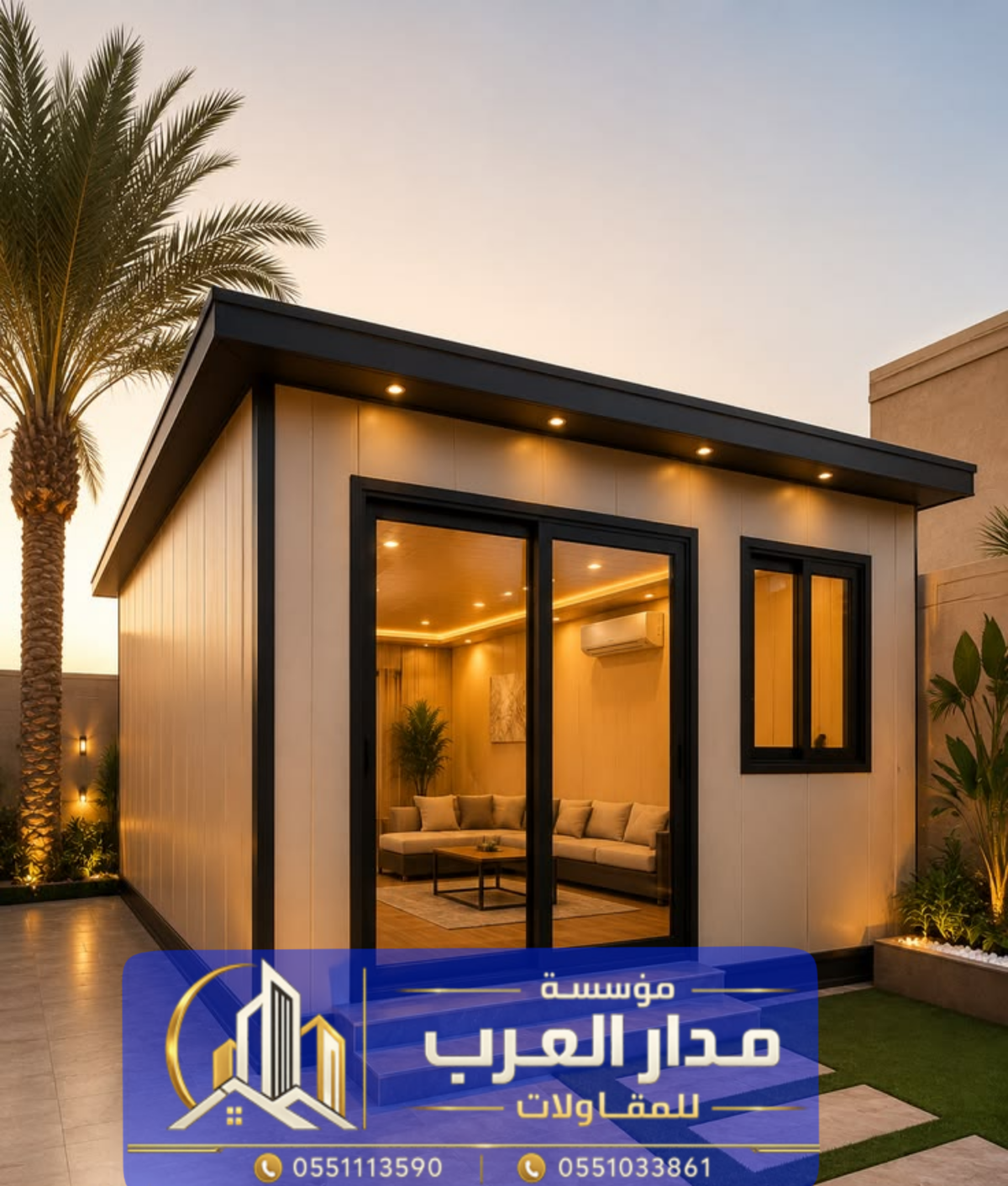 تركيب غرف ساندوتش بانل بالرياض | حلول عملية للمساحات الفارغه تقدم مؤسسة مدار العرب للمقاولات خدمات 