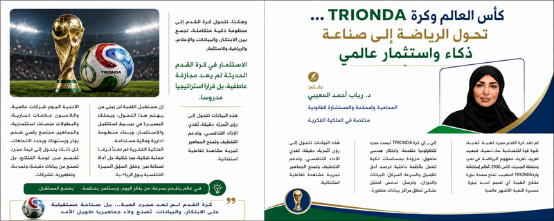  كأس العالم وكرة TRIONDA … تحول الرياضة إلى صناعة ذكاء واستثمار عالمي