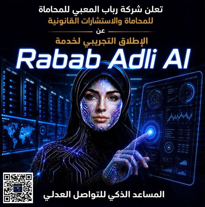 خدمة Rabab Adli AI المساعد الذكي للتواصل مع الجهات العدلية والقضائية في السعودية