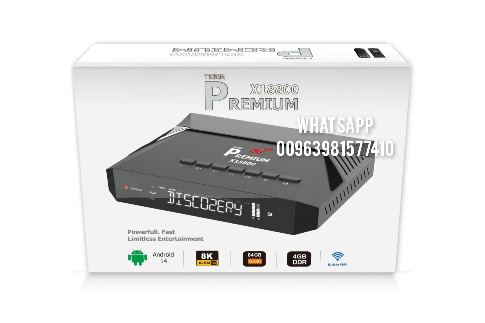 Tiger Premium X18800  (AI-SR) NEW MODEL 2026 CPU AMLOGIC S905X5M تايجر بريميوم   Android os 14 