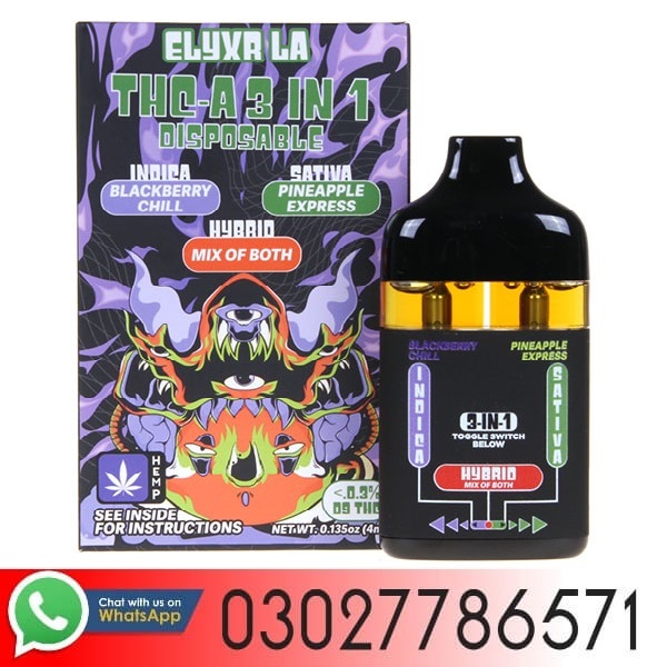 THC-A 3-in-1 Disposable 4 Grams (4000mg) In Multan - 03027786571