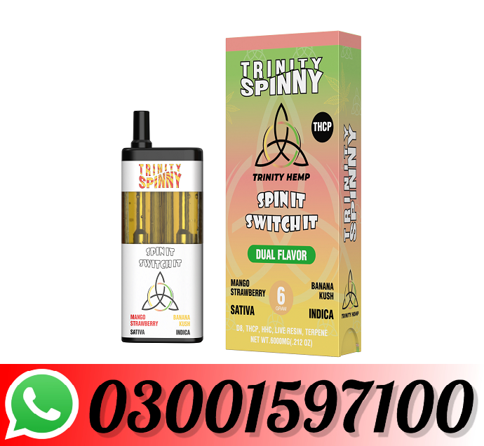 Trinity Spinny 6gm THCP Dual Flavor In Larkana - 03001597100