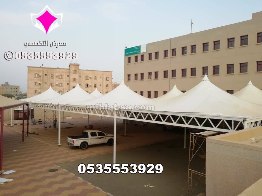 مشاريع مظلات سيارات PVDF و PVC و HDPE كثافة عالية من مؤسسة مظلات وسواتر الاختيار الاول 0500559613