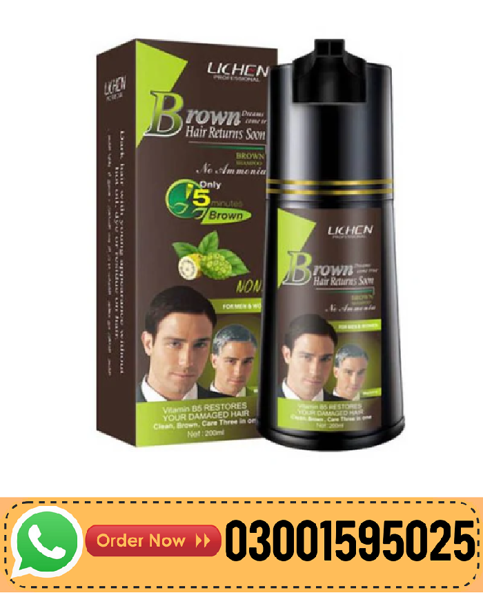 Get Natural Black Hair with Lichen Hair Color Shampoo in Pakistan