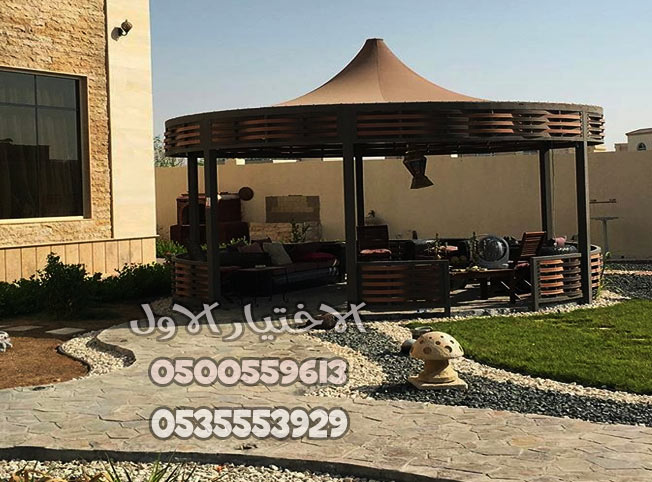 مظلات حدائق. توريد وتركيب مظلات الخاصة بالحدائق بجميع اشكالها وانواعها تركيب مظلة حديقة مودرن الرياض