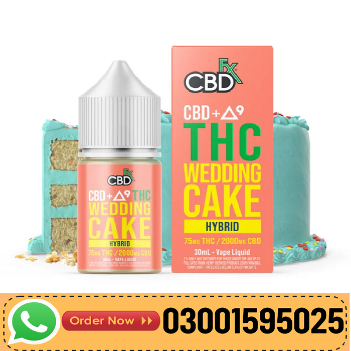 CBDFX CBD + Delta-9 THC Vape Juice - Wedding Cake - Hybrid In Pakistan.The Ultimate THC Vaping Choic