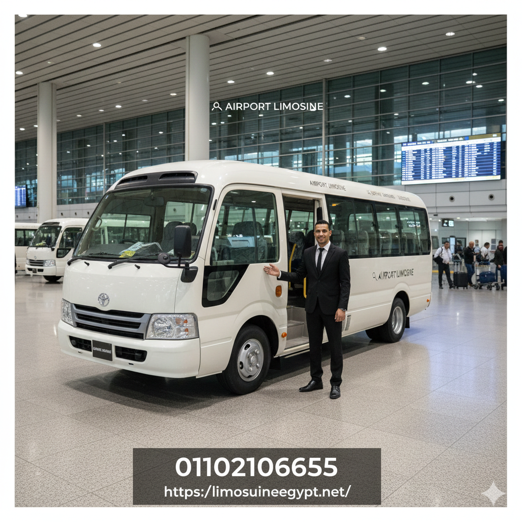 Group Luxury: Toyota Coaster Minibus (24-Seater) 2025 Rental for Tourism & Airport Transfer in Egypt