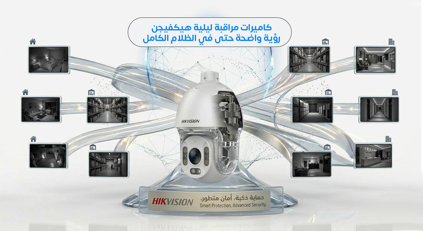 كاميرات مراقبة ليلية هيكفيجن… رؤية واضحة حتى في الظلام الكامل