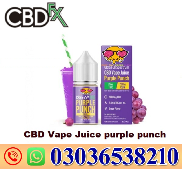 CBD VAPE JUICE PURPLE PUNCH 10ML IN LAHORE=03036538210 New Branded product
