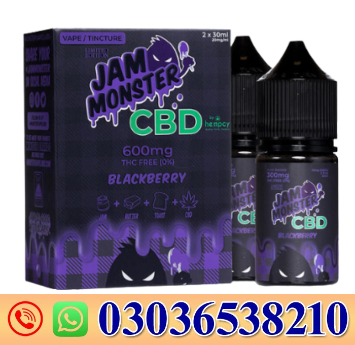 Jam Monster CBD Vape Juice Blackberry 600mg In Ludhewala Waraich=03036538210