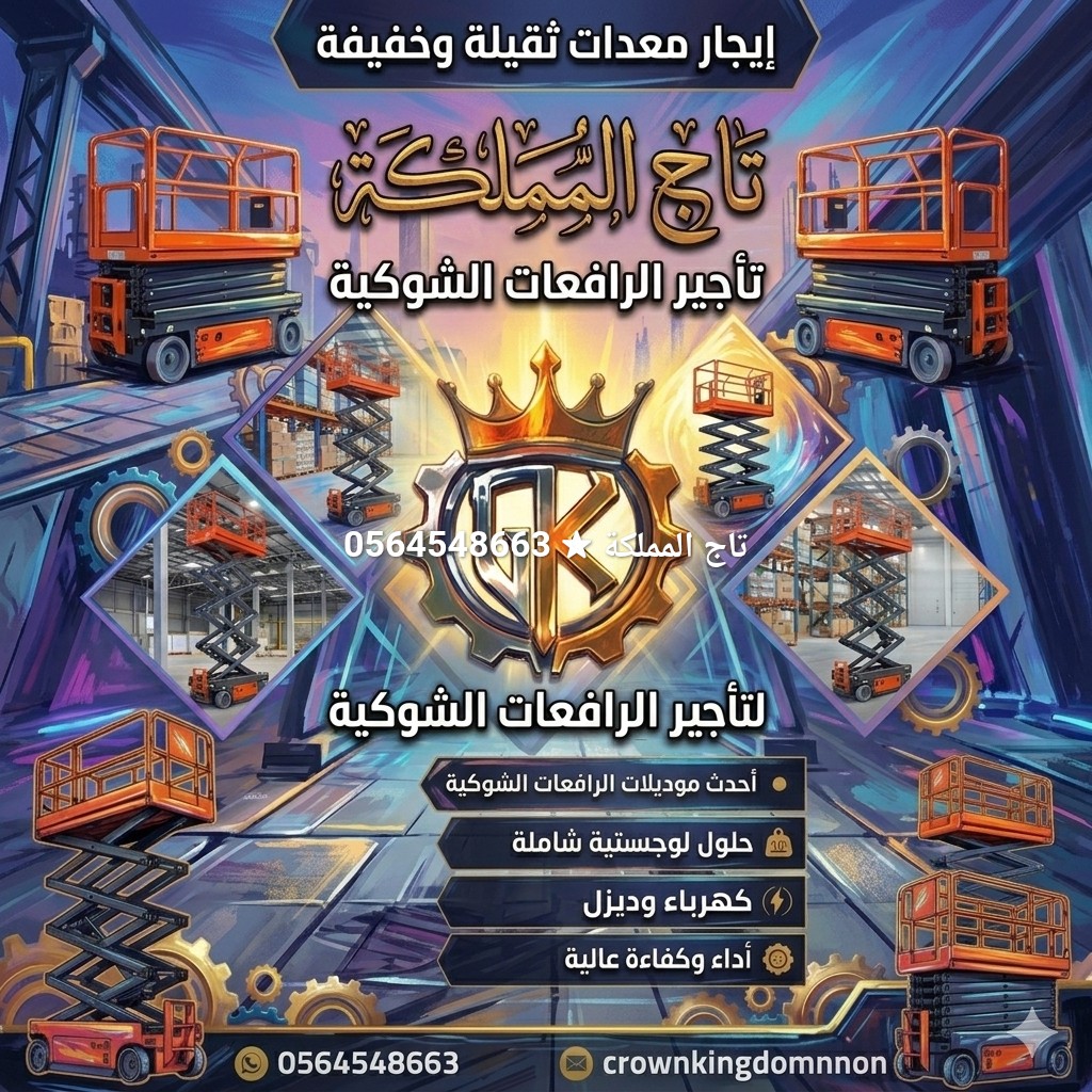 فوركلفت للأيجار في الدمام | 2026 تاج المملكة  / رافعة شوكية للايجار بالدمام