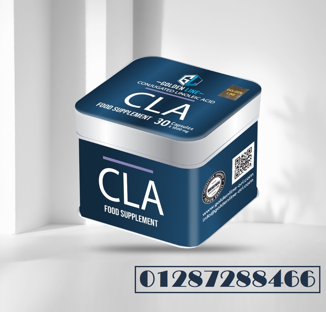 Golden Line CLA1000mg Conjugated Linoleic Acid Food Supplement 30Capsules مكمل حمض اللينوليك للتخسيس