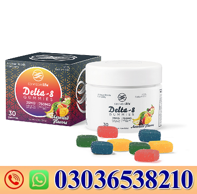 Assorted Flavors Delta-8 Gummies – (30ct) 750mg In Rahim Yar Khan/03036538210