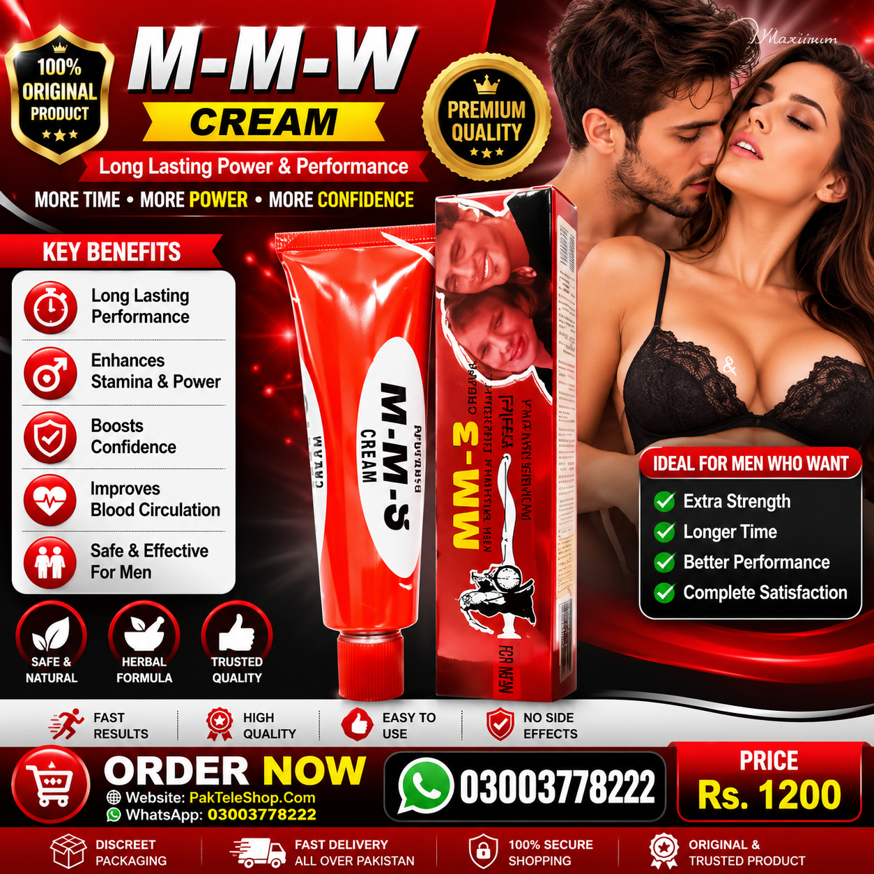 MM3 Timing Cream Price in Pakistan | Original Quality Cream with Fast Delivery