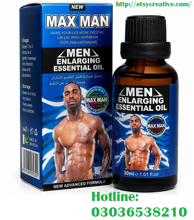 Maxman Men Enlarging Essential Oil 30 ML (Blue) In Mandi Bahauddin(03036538210)