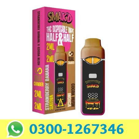 Buy SMAK’D 4ml Half THC Vape In Peshwar Islamabad Lahore Karachi Multan 