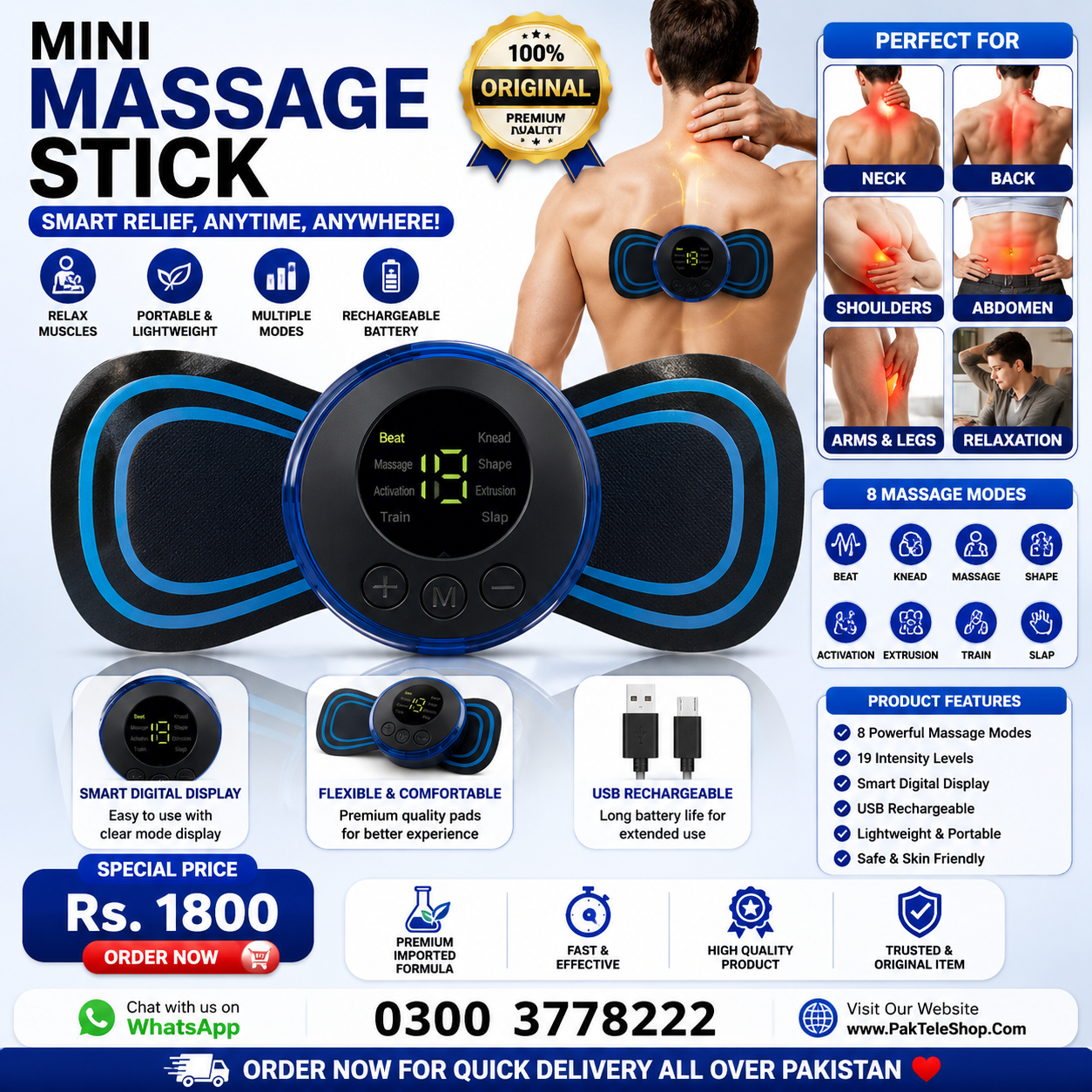 Original Mini Massage Stick | PakTeleShop - Online Shopping
