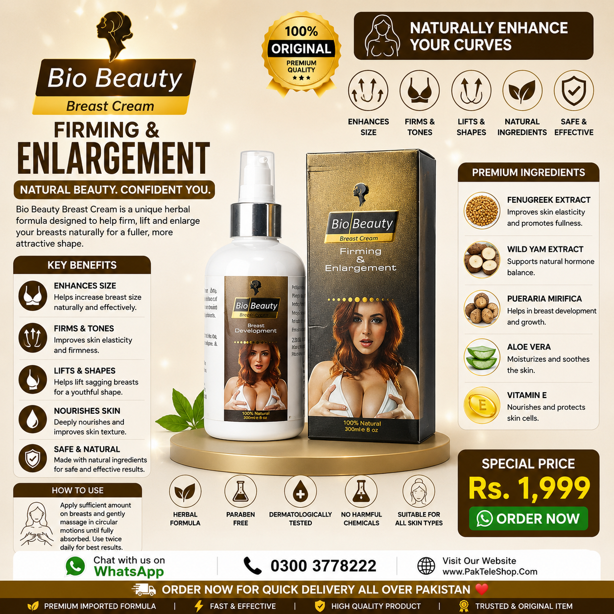 Bio Beauty Breast Herbal Cream Online in Karachi | Order Now - PakTeleShop