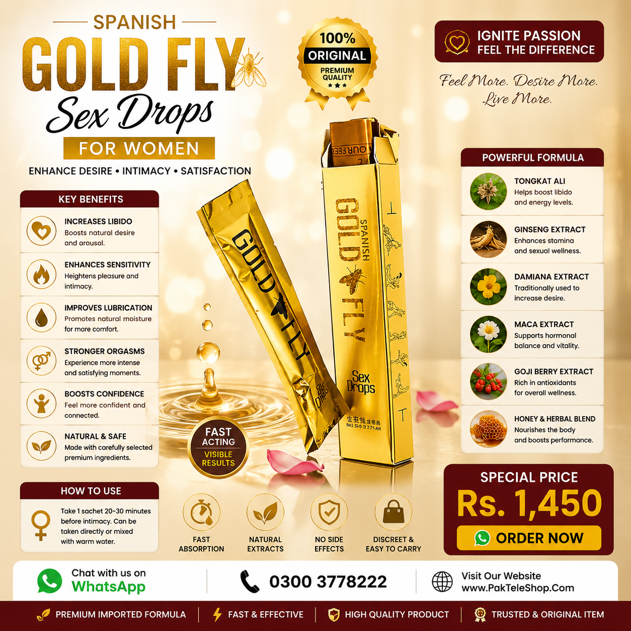 Gold Fly Sex Drops Sexual Enhancement Liquid Drops At Pakteleshop