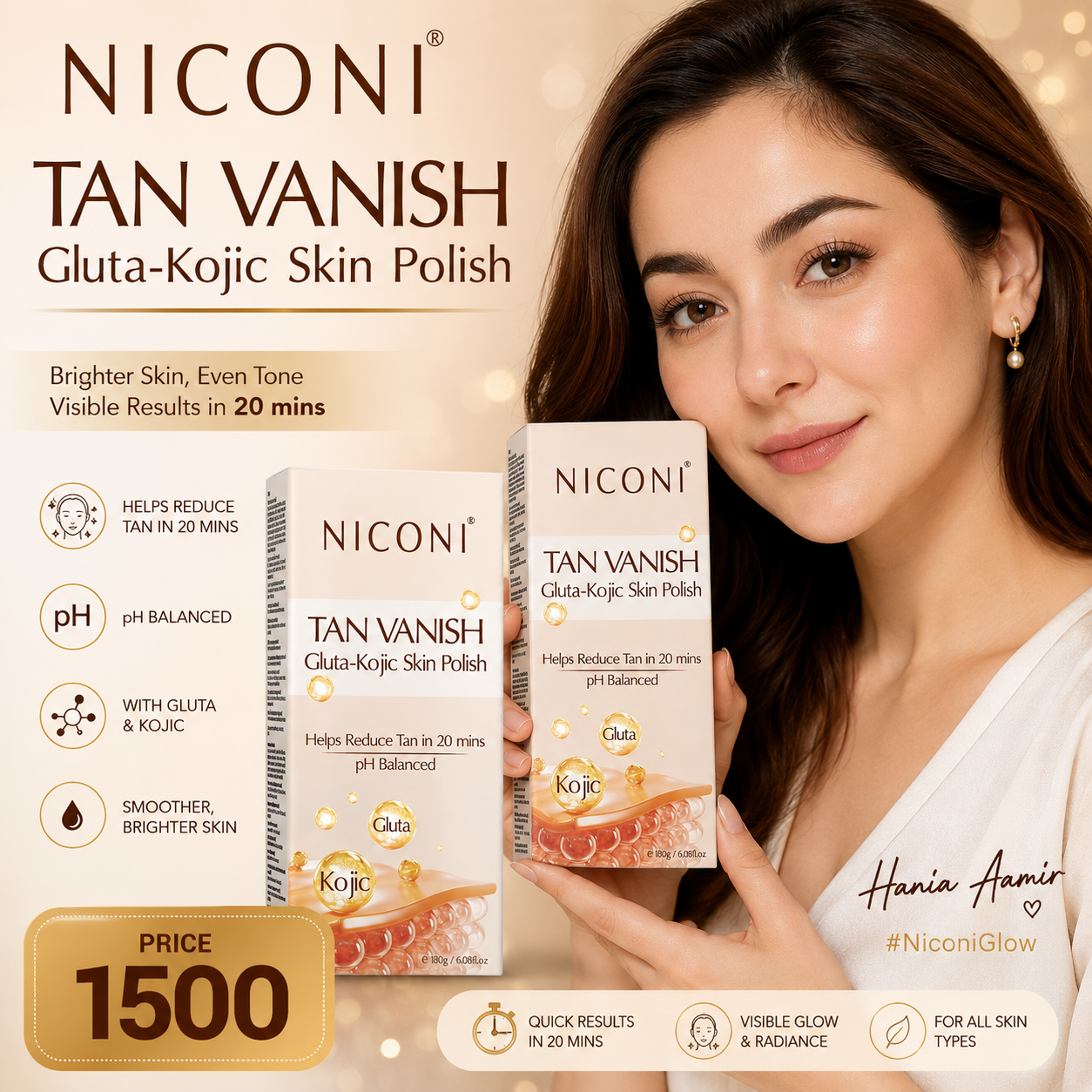 Niconi Tan Vanish Gluta Kojic Skin Polish Price In Pakistan Sargodha all citizen purchse now 