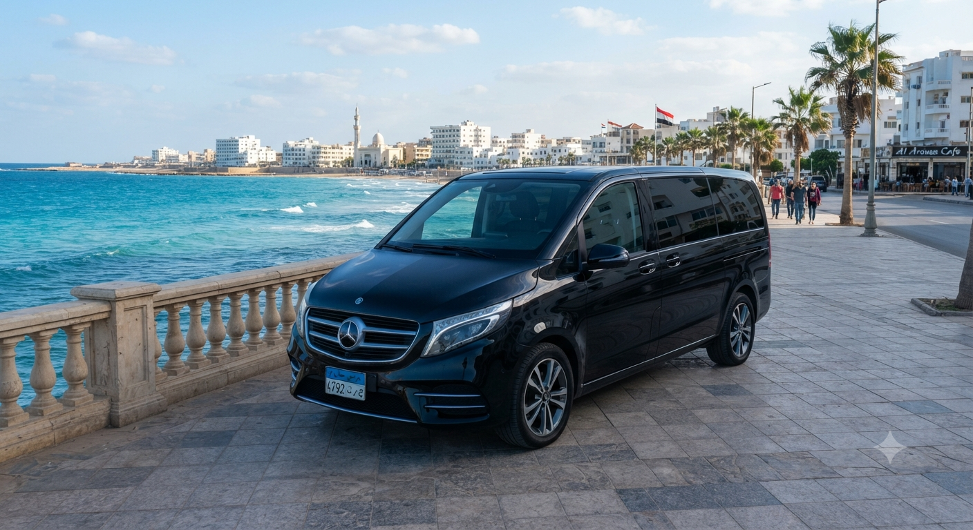استئجار مرسيدس V300.. من قلب الإسكندرية إلى سحر الساحل الشمالي برحلة VIP! ????????
