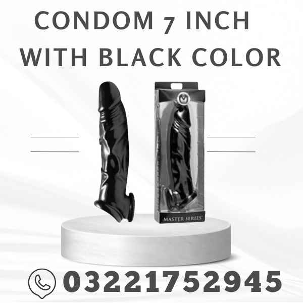 7 Inch Soft Black Condom In Pakistan ✅ Soft & Flexible Silicone Material