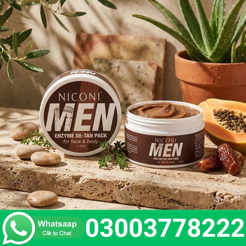 Niconi Men Enzyme De-Tan Pack For Face & Body (300g)