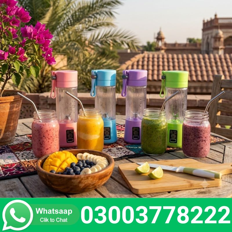 Mini Juicer Blender USB Rechargeable Juicer Blender 6 Blades 380ml 100%