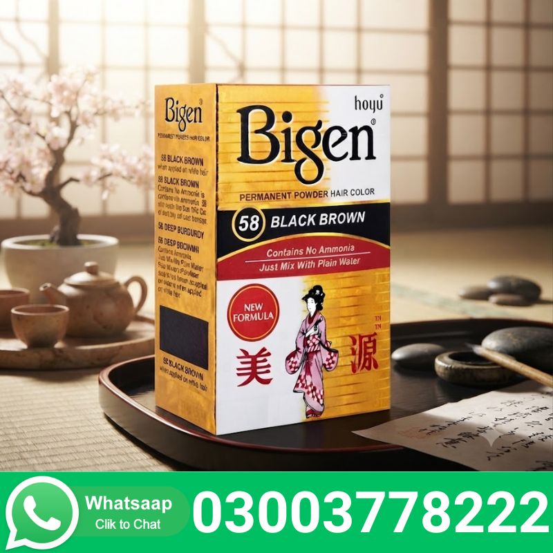 Bigen Powder Hair Color, 58 Black & Brown Available