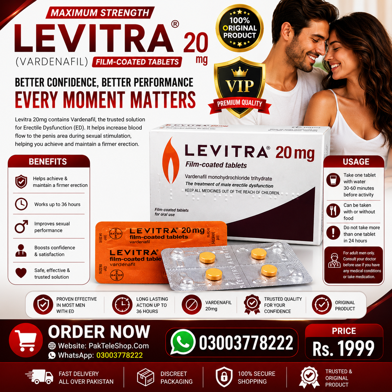  Original Levitra 20mg Tablets Price In Pakistan - All Over Pakistan