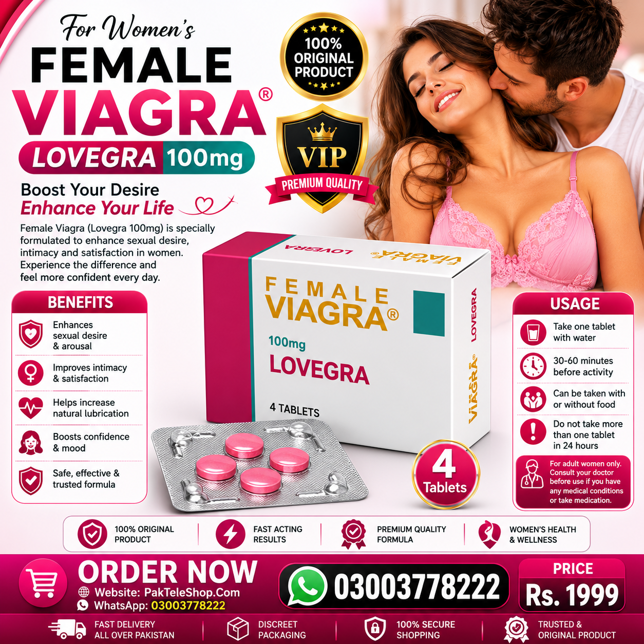 Female Viagra ( 100mg ) Tablet Price In Pakistan | PakTeleShop - Shop Now