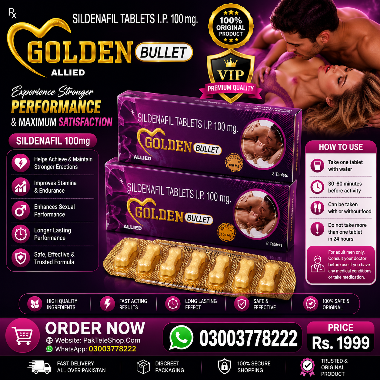 Golden Bullet Tablets Price in Pakistan | Buy Original Product Online