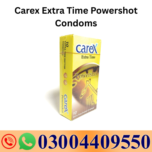 Carex Extra Time Powershot Condoms In Pakistan-03004409550-Darazshops.com