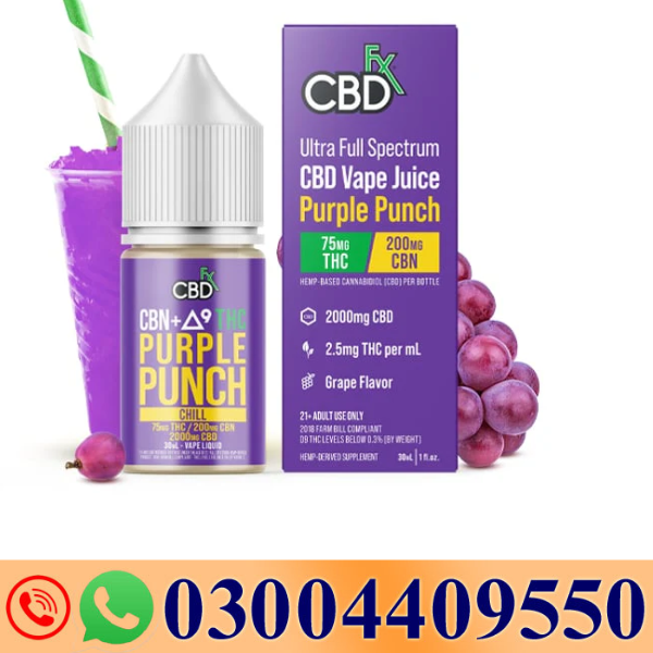 Purple Punch Indica CBDfx CBN + Delta 9 THC Vape Juice In Pakistan-03004409550-Darazshops.com