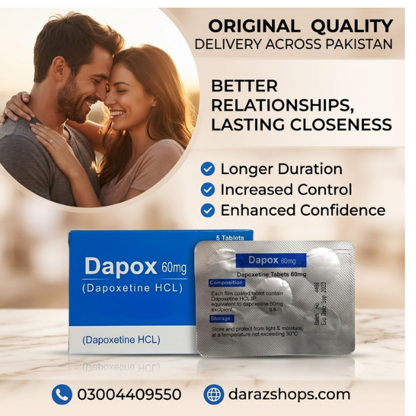  Dapox 60mg Dapoxetine HCI Tablets In Pakistan-03004409550-Darazshops.com