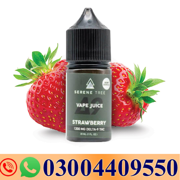 Serene Tree Delta-9 THC Strawberry Vape Juice 1200mg In Pakistan-03004409550-Darazshops.com