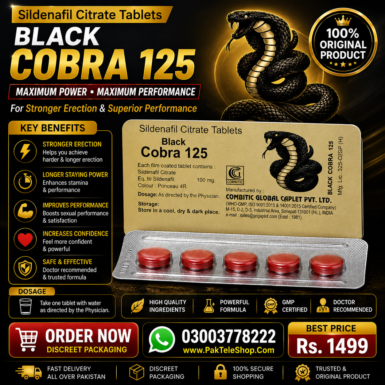 Black Cobra Tablets Price In Pakistan For Sale PakTeleShop