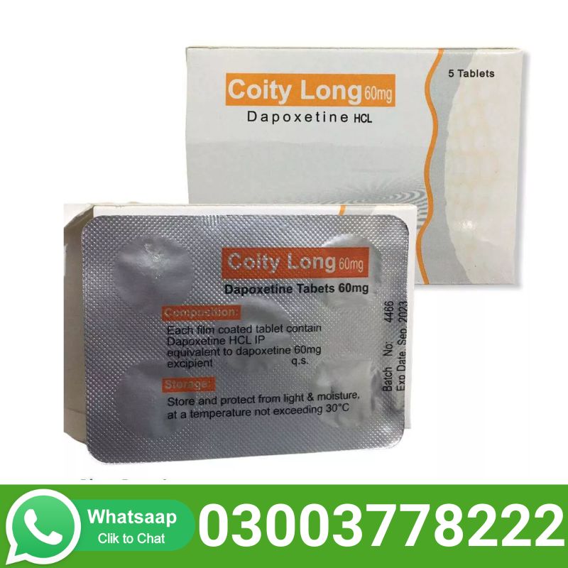 Coity Long 60mg Dapoxetine Price in Pakistan | Nationwide Delivery Available