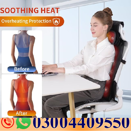 Shiatsu Back Massager with Heat, Massage Chair Pad In Pakistan-03004409550 -Darazshops.com