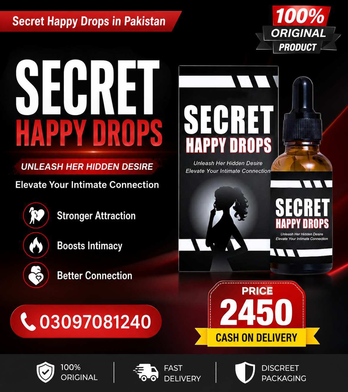 30ml Body Care Drops, Body Health, Vitality, Physical And Mental Pleasure in pakistan