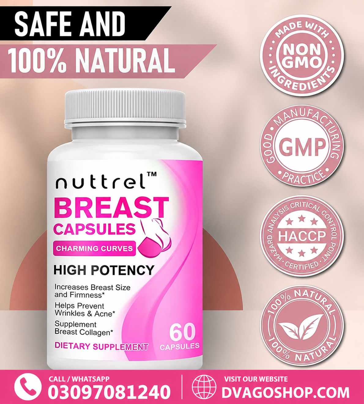 Breast Max Natural Breast Enhancement Pills for Women Growth Bigger Increase Breast Size in pakistan