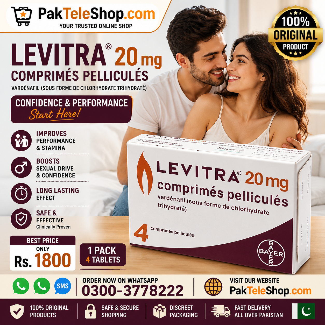 Levitra 20mg Tablets Available for Secure Online Ordering in Pakistan