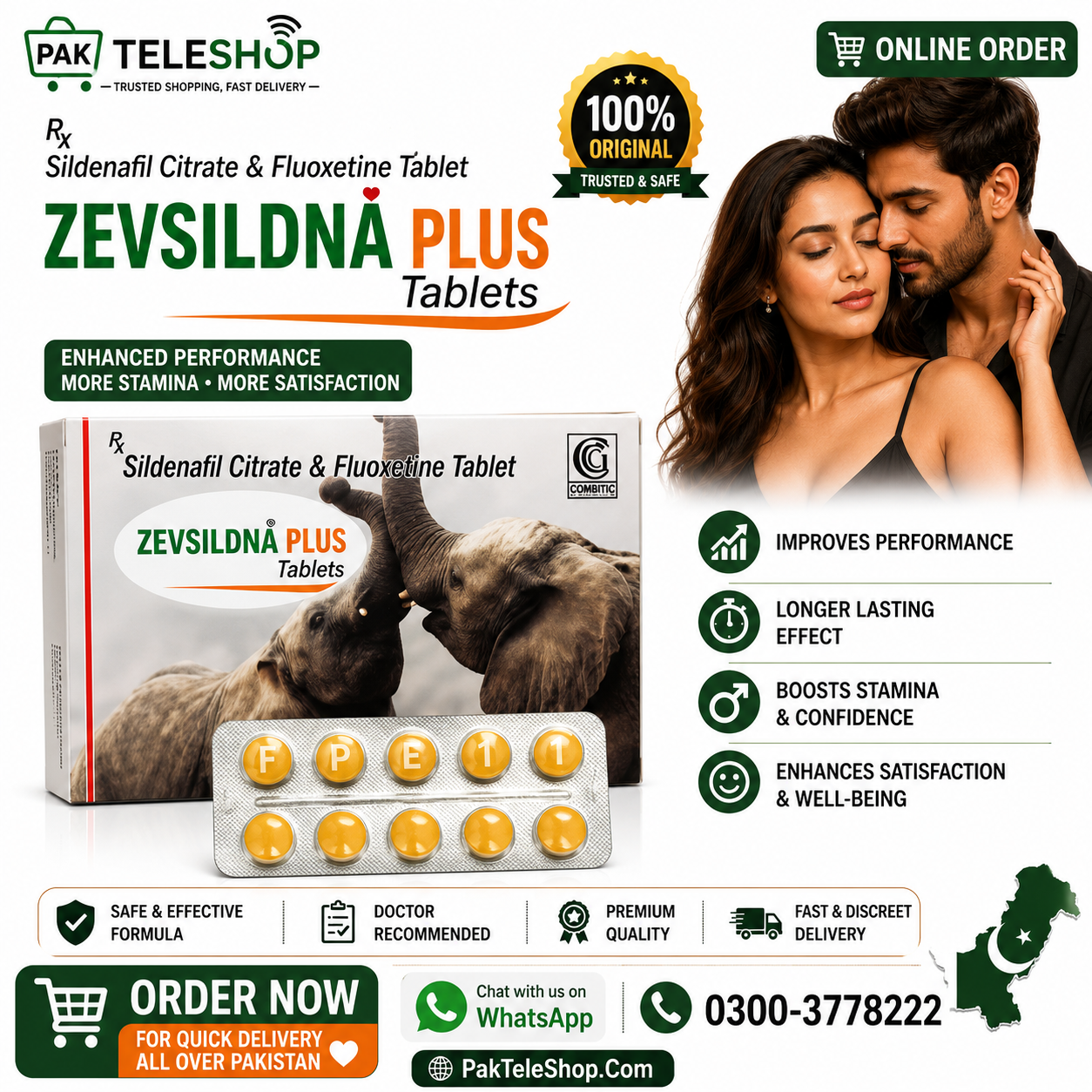 Zevsildna Plus Tablets Price in Pakistan At Online Order Now | PakTeleShop