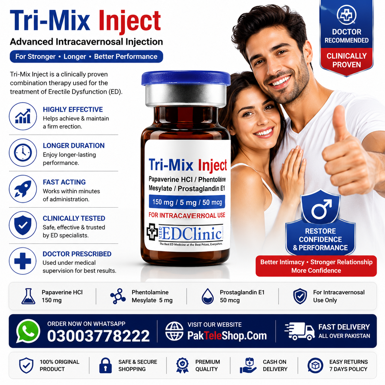 Trimix Injection Price in Pakistan | Original Healthcare Product Information