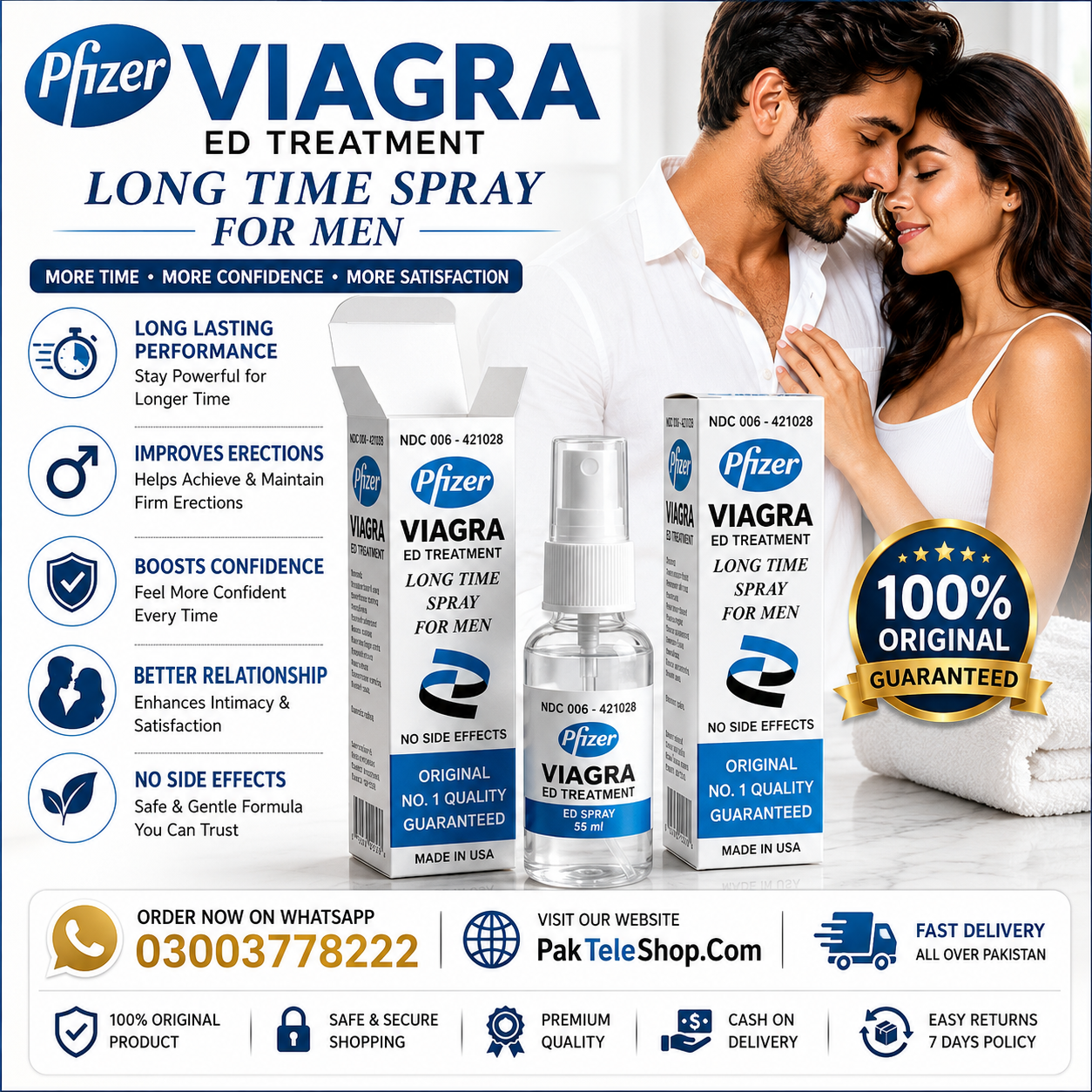 Viagra ED Treatment Spray Available in Pakistan | Order Online Today