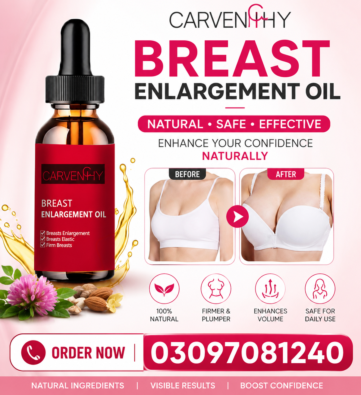Breast Enlargement Essential Oils Essence Firming Enhancement Breast Enlarge in pakistan