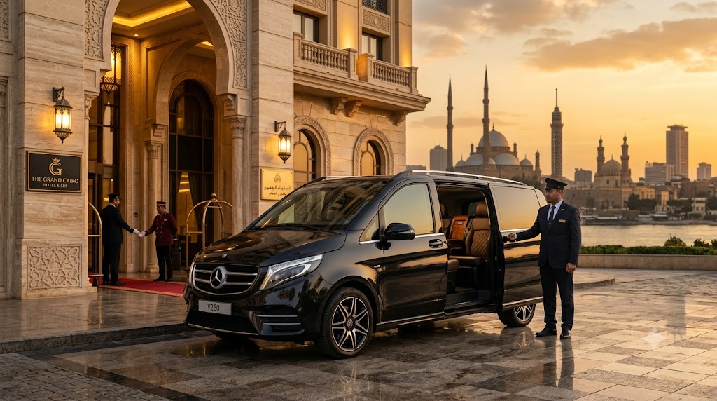 Mercedes V250 VIP mit Chauffeur in Kairo und Gizeh – Luxusfahrzeug für private Touren, Flughafentran