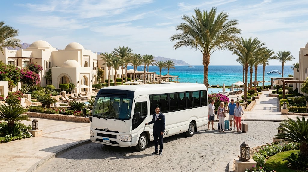 Toyota Coaster 21 Seater Rental with Chauffeur in Sharm El Sheikh – Comfortable Group Transportation