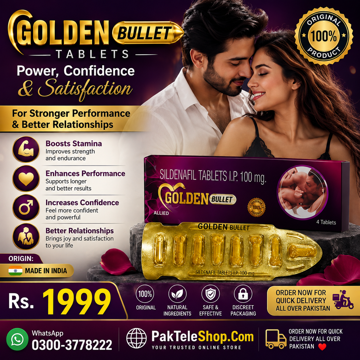 Golden Bullet Tablets Price in Pakistan - Order now for quick delivery all over Pakistan